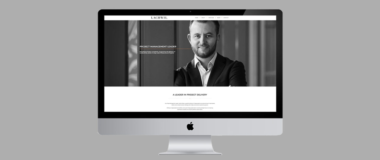 Lachlan Wilson personal branding website mock up